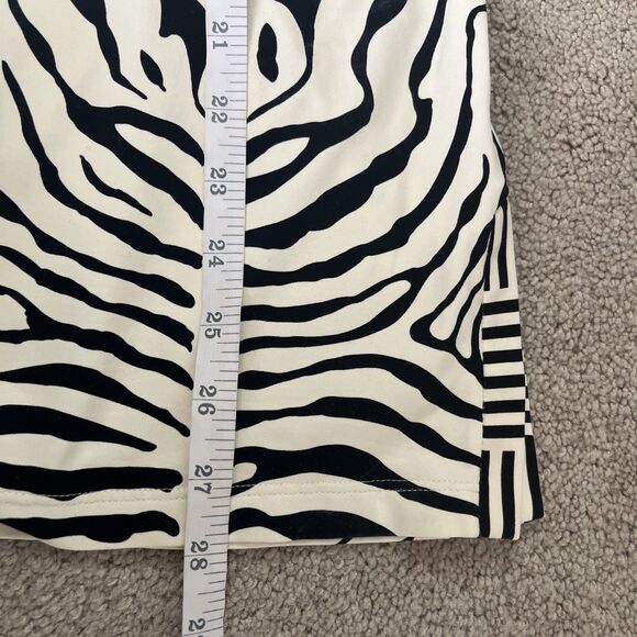 J. McLaughlin Top Womens Medium Catalina Cloth Zebra Print Preppy Career Comfort - Picture 5 of 7